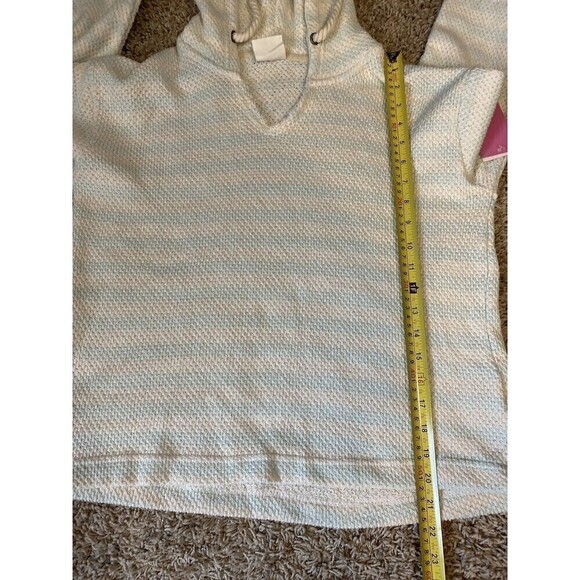 Southern Spirit Women Striped Pullover Hoodie Size XS Raw V Neck Tassels NEW - Picture 10 of 10